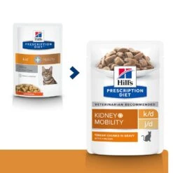 Hill's Prescription Diet K/D + Mobility Croquettes Pour Chat Au Poulet 19 Hill's Prescription Diet K/D + Mobility Croquettes Pour Chat Au Poulet -France Animalerie 52742011561 0 prescription diet chat k d mobility sachet repas poulet