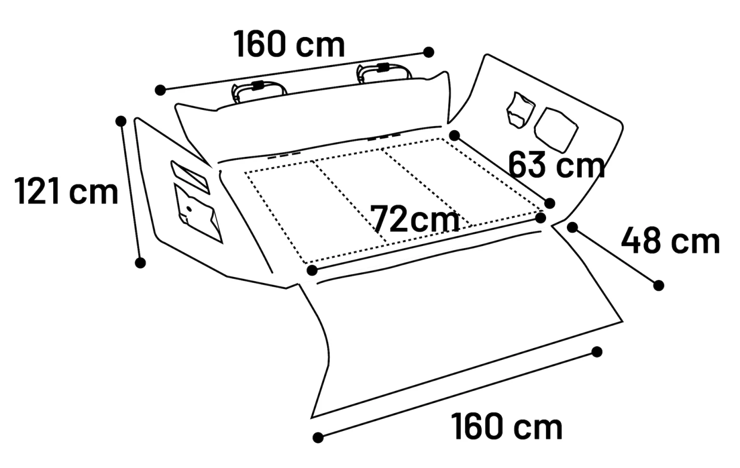 Flamingo Housse Pour Coffre De Voiture Moco Noir 163x125cm 6 Flamingo Housse Pour Coffre De Voiture Moco Noir 163x125cm – Image 4