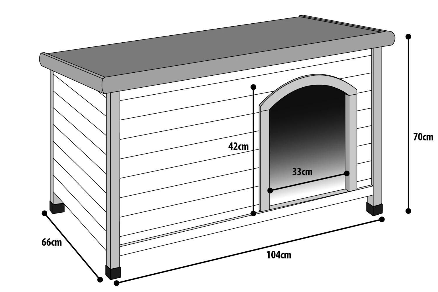 Flamingo Niche Chien Plano 104x70x66cm 4 Flamingo Niche Chien Plano 104x70x66cm – Image 2