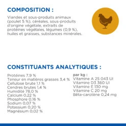 HILL'S SCIENCE PLAN HEALTHY CUISINE MIJOTÉS POUR CHAT ADULTE STÉRILISÉ AU POULET ET AU SAUMON 12X80G -France Animalerie Hills science plan chat adult sterilised cat healthy cuisine mijotes sachet repas poulet saumon 12x80g 6 FR