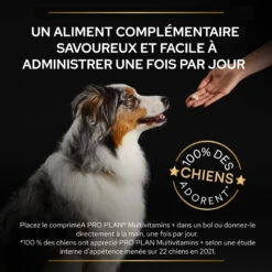 Purina PRO PLAN MULTIVITAMINS+ CHIEN ALIMENT COMPLEMENTAIRE - 67G -France Animalerie PRO PLAN MULTIVITAMINS DOG SUPPLEMENT 67G 7 FR