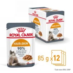 Royal Canin Hair & Skin Care En Sauce Pour Chat 12 Sachets De 85g -France Animalerie Royal Canin Hair Skin Care Gravy Chat FR 03