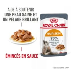 Royal Canin Hair & Skin Care En Sauce Pour Chat 12 Sachets De 85g -France Animalerie Royal Canin Hair Skin Care Gravy Chat FR 05