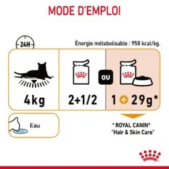 Royal Canin Hair & Skin Care En Sauce Pour Chat 12 Sachets De 85g -France Animalerie Royal Canin Hair Skin Care Gravy Chat FR 10
