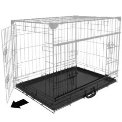 Cage Fer Ninja Edition Avec Porte Coulissante 107x71x79 Cm Noir -France Animalerie lade